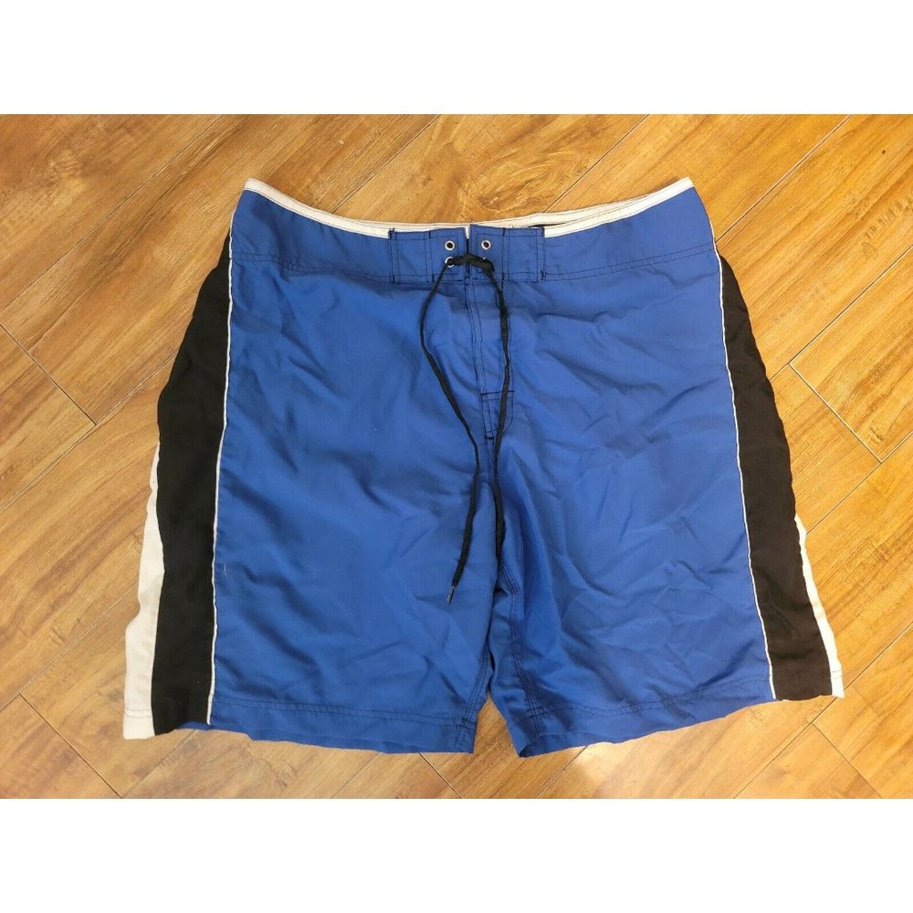 Men's‎ XL Steve & Barry's lightweight board / casual shorts: Blue & White